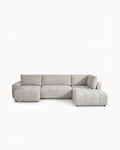 Sofá de canto BRAD com chaise longue,cama e baú