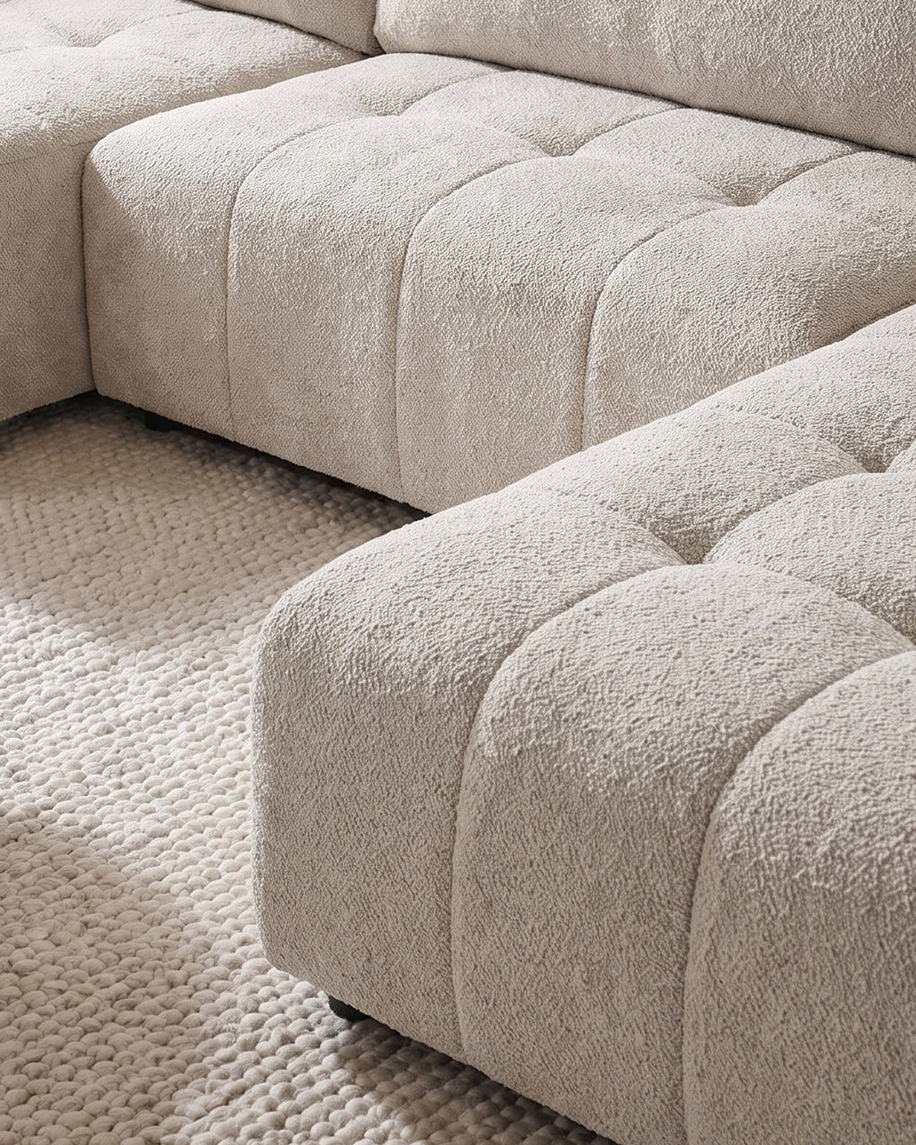 Sofá de canto BRAD com chaise longue,cama e baú