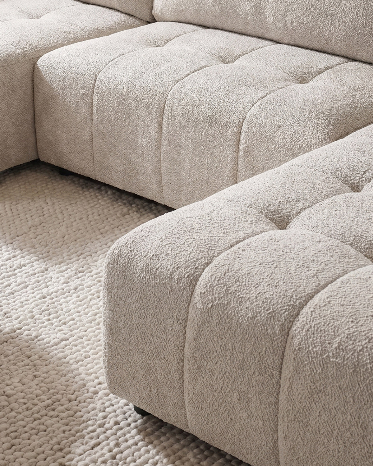 Sofá de canto BRAD com chaise longue,cama e baú