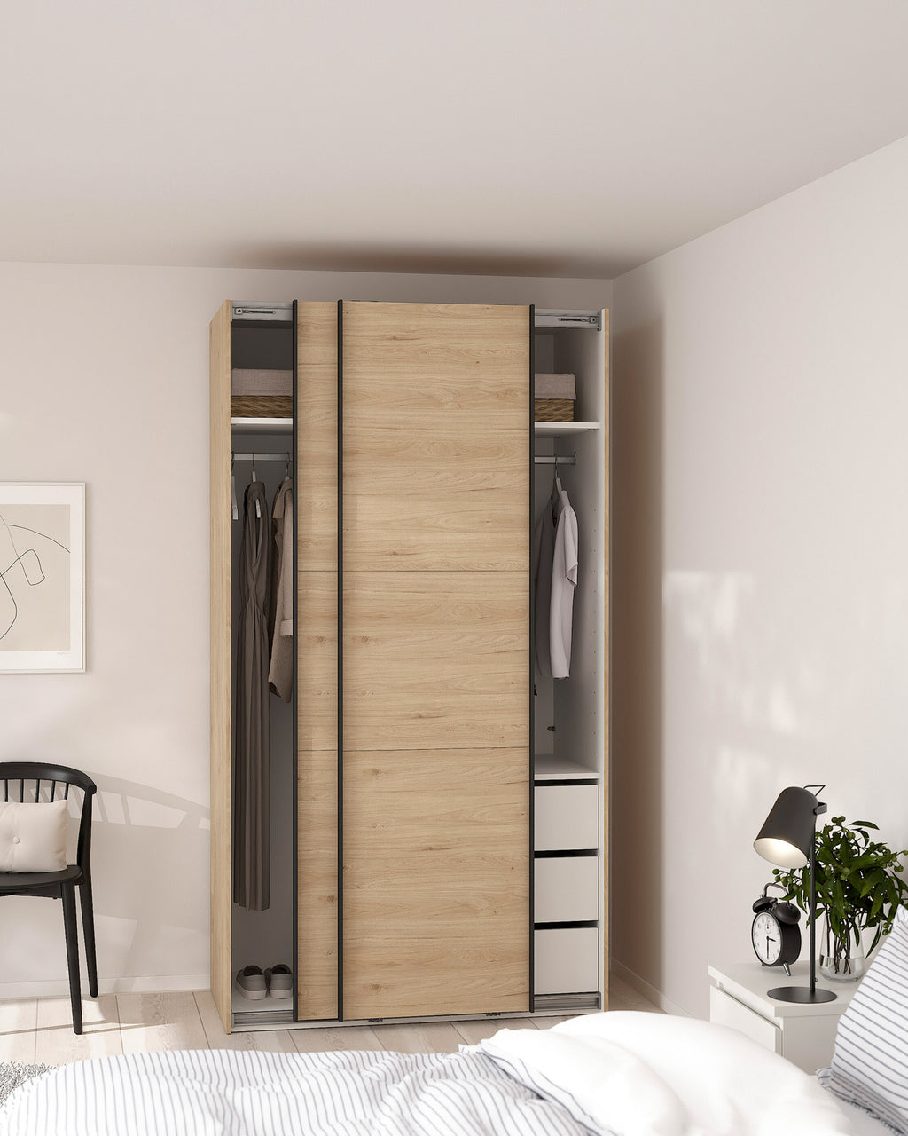 WARDROBE COMO with integrated drawer unit