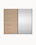 Wardrobe COMO with 2 doors, mirror, and integrated chest of drawers