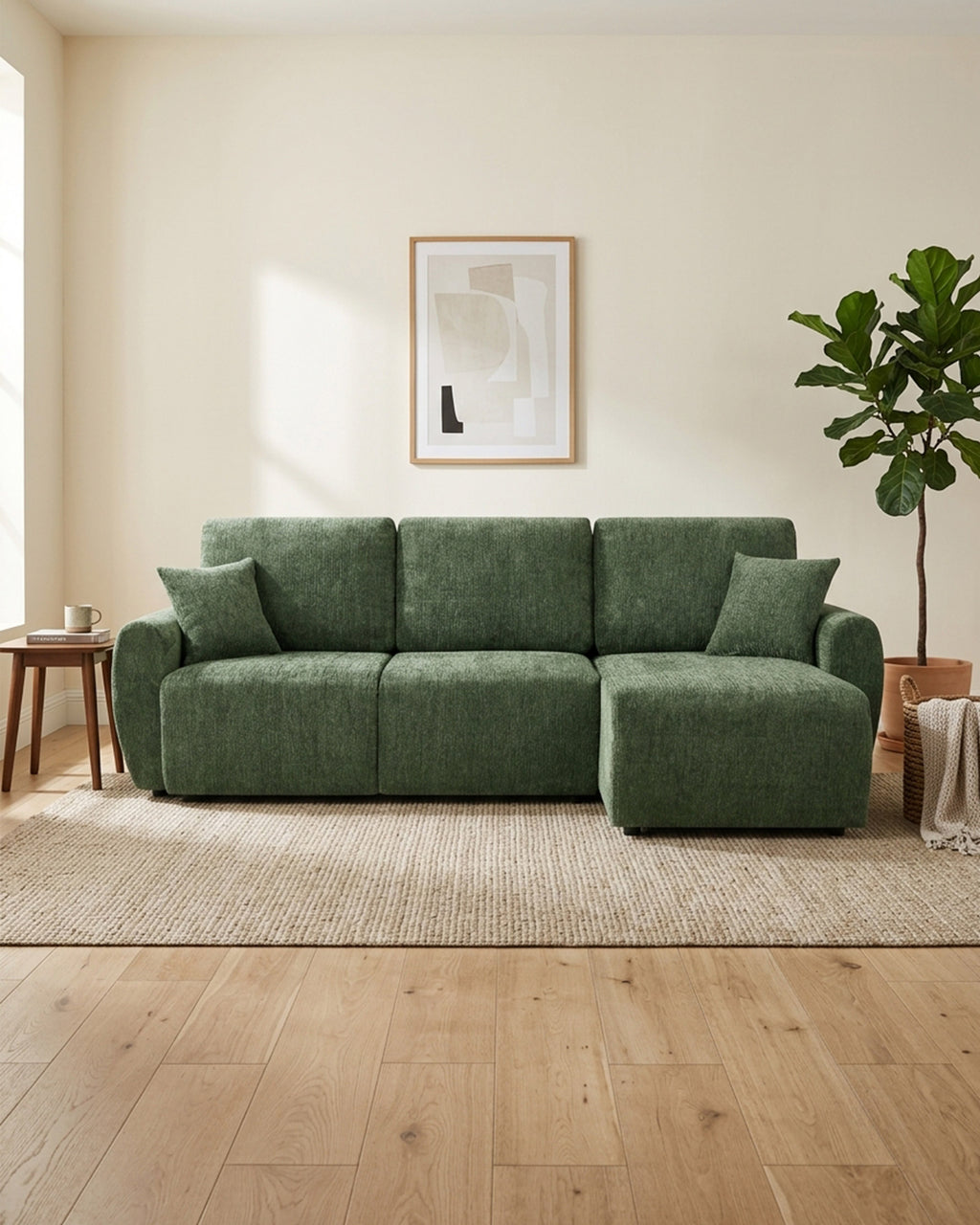 COTTA reversible chaise longue sofa with bed and storage chest