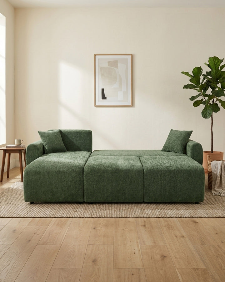 COTTA reversible chaise longue sofa with bed and storage chest
