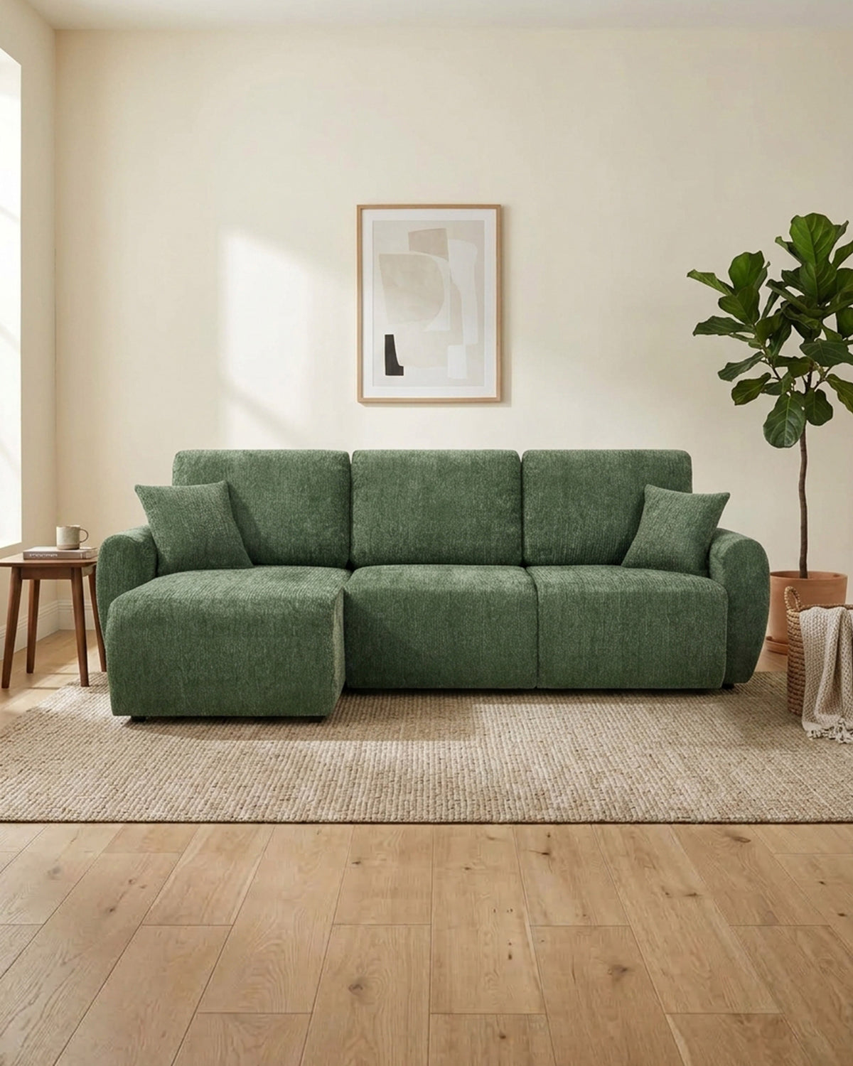 COTTA reversible chaise longue sofa with bed and storage chest