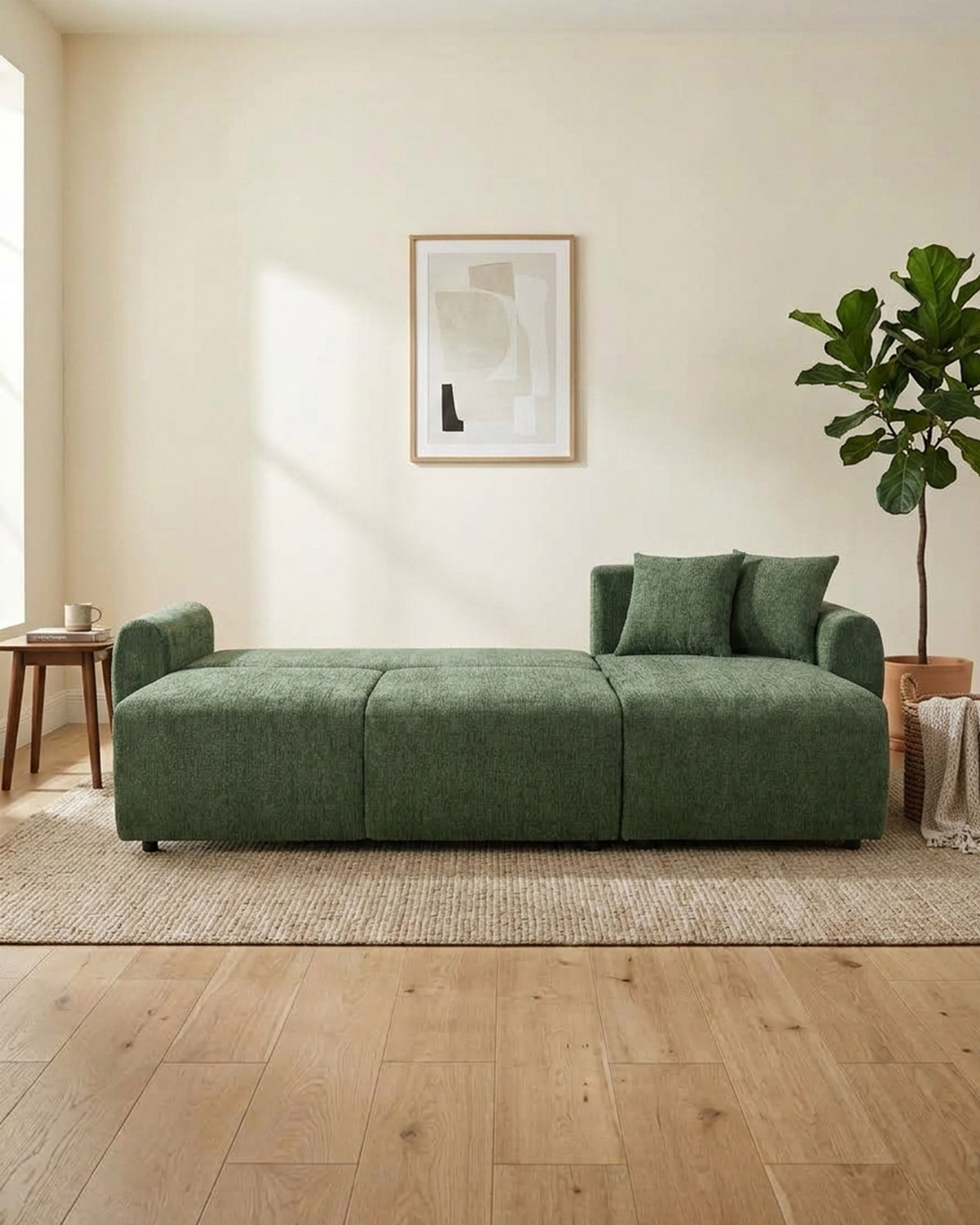 COTTA reversible chaise longue sofa with bed and storage chest