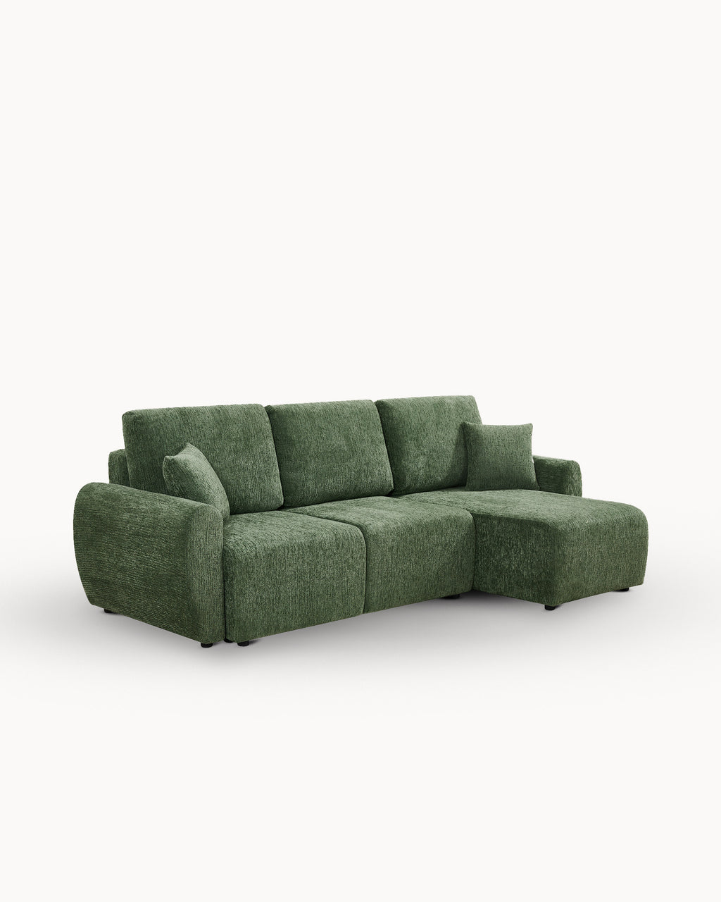 Sofá chaise longue reversible COTTA con cama y arcón
