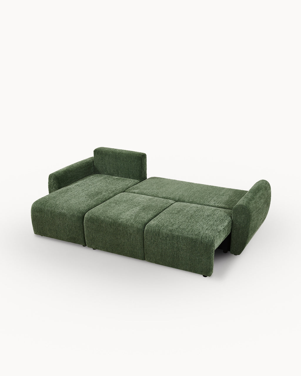 Sofá chaise longue reversible COTTA con cama y arcón