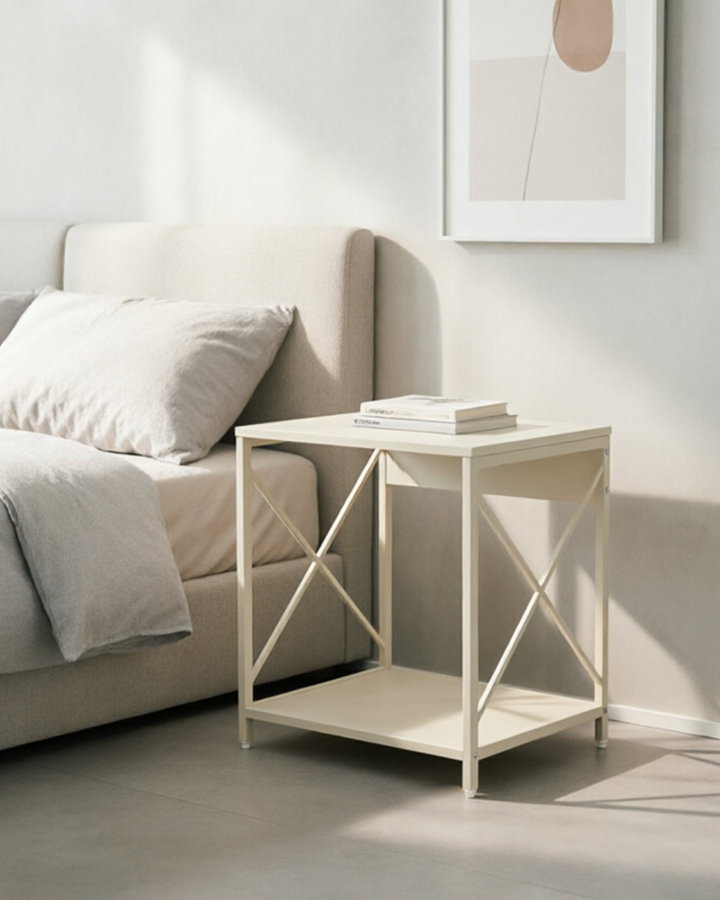 RANCHO bedside table with 1 shelf