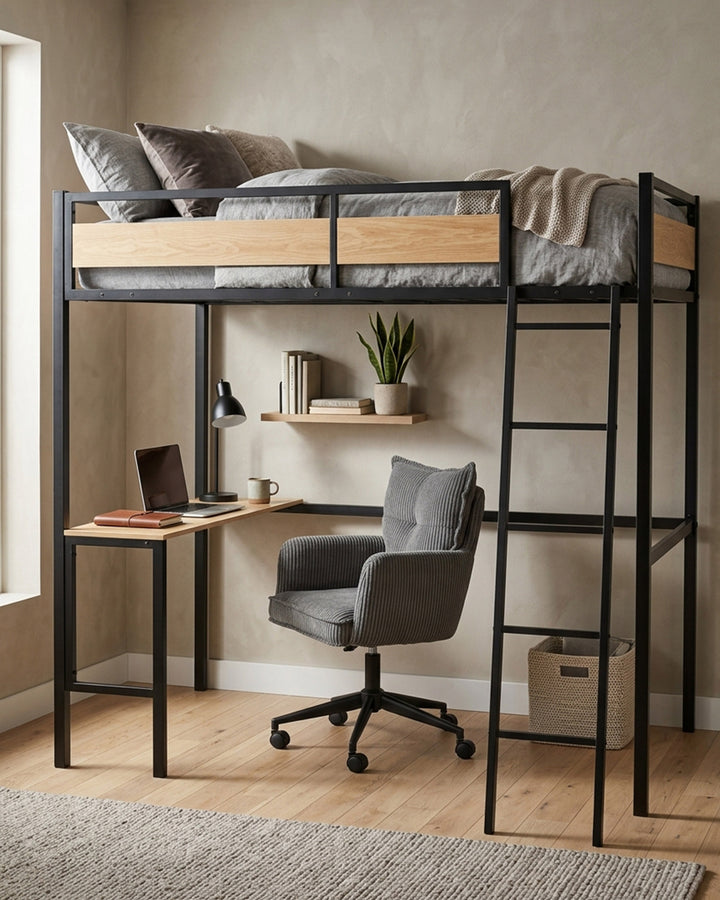 Cama alta LIZZY com secretária