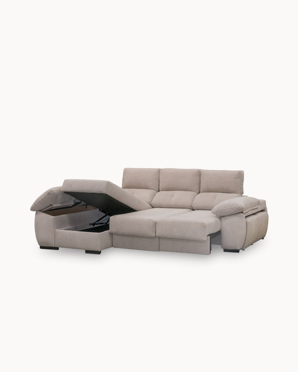 Sofá chaise Longue ANDOR com cama,baús e puffs