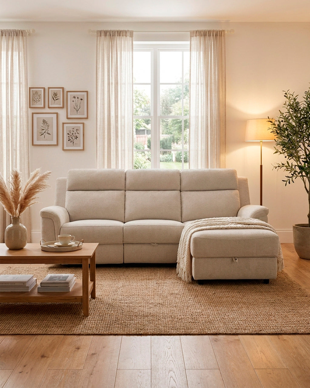 Sofá chaise longue CHRISTINA relax elétrico