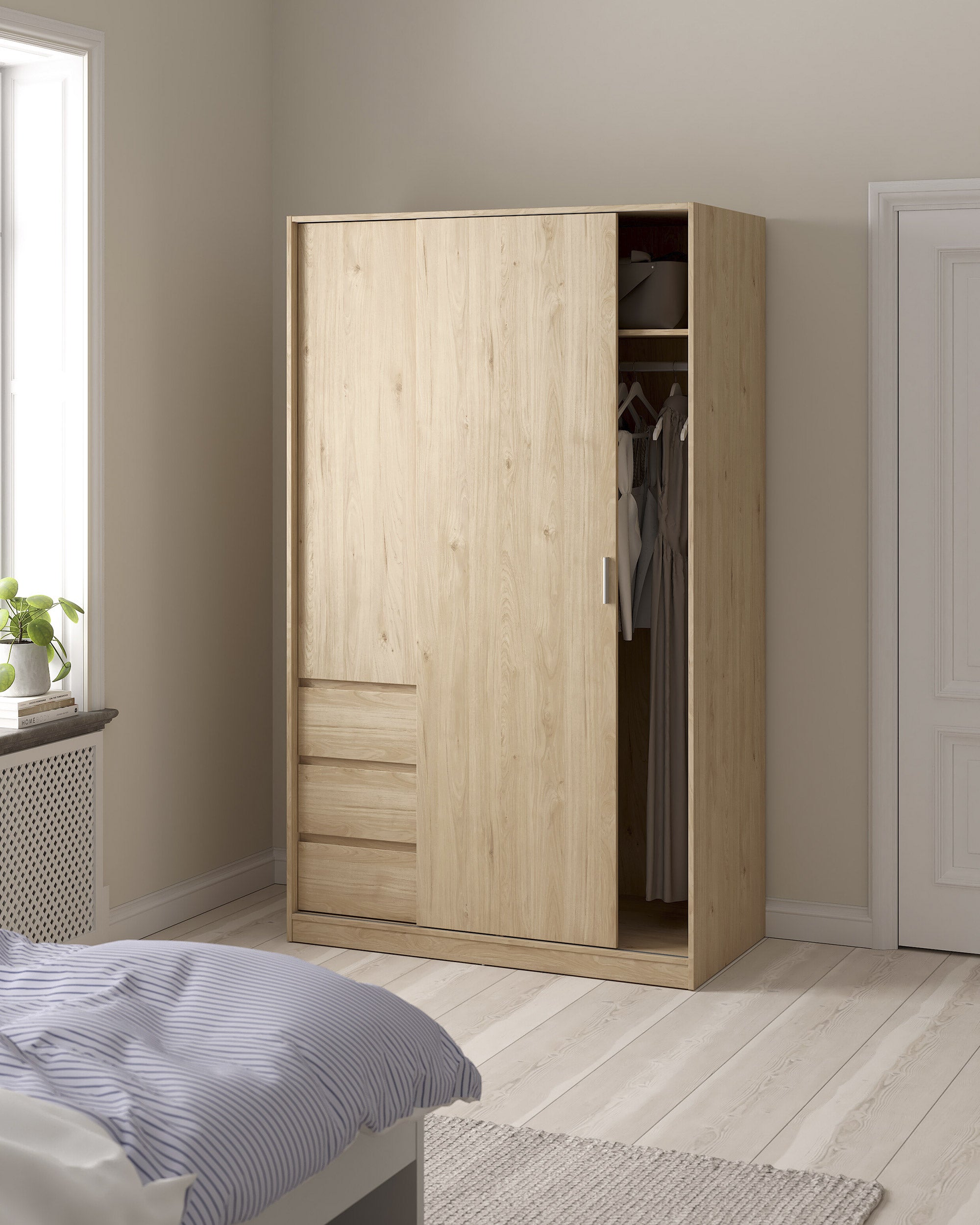 Roupeiro NEW MATRIX II com 2 portas e 3 gavetas