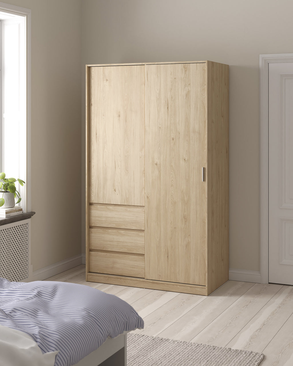 Roupeiro NEW MATRIX II com 2 portas e 3 gavetas