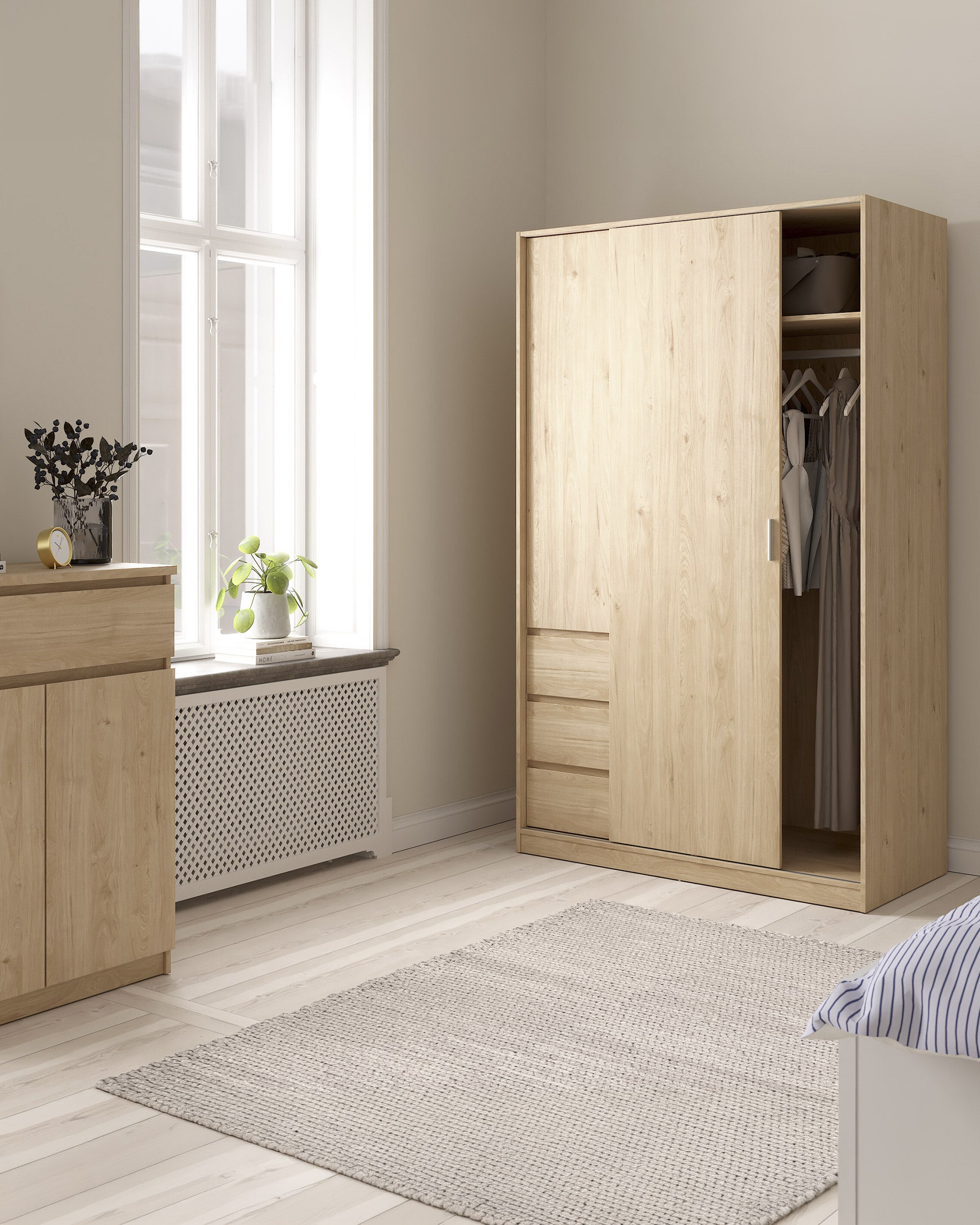 Roupeiro NEW MATRIX II com 2 portas e 3 gavetas