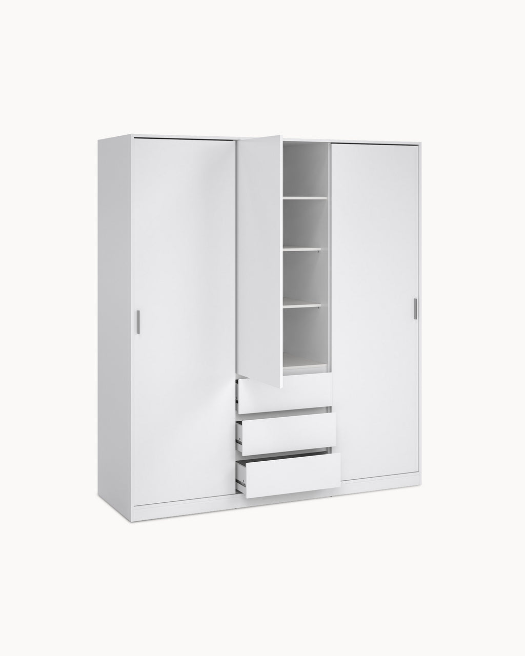 Roupeiro NEW MATRIX SHINY com 3 portas e 3 gavetas