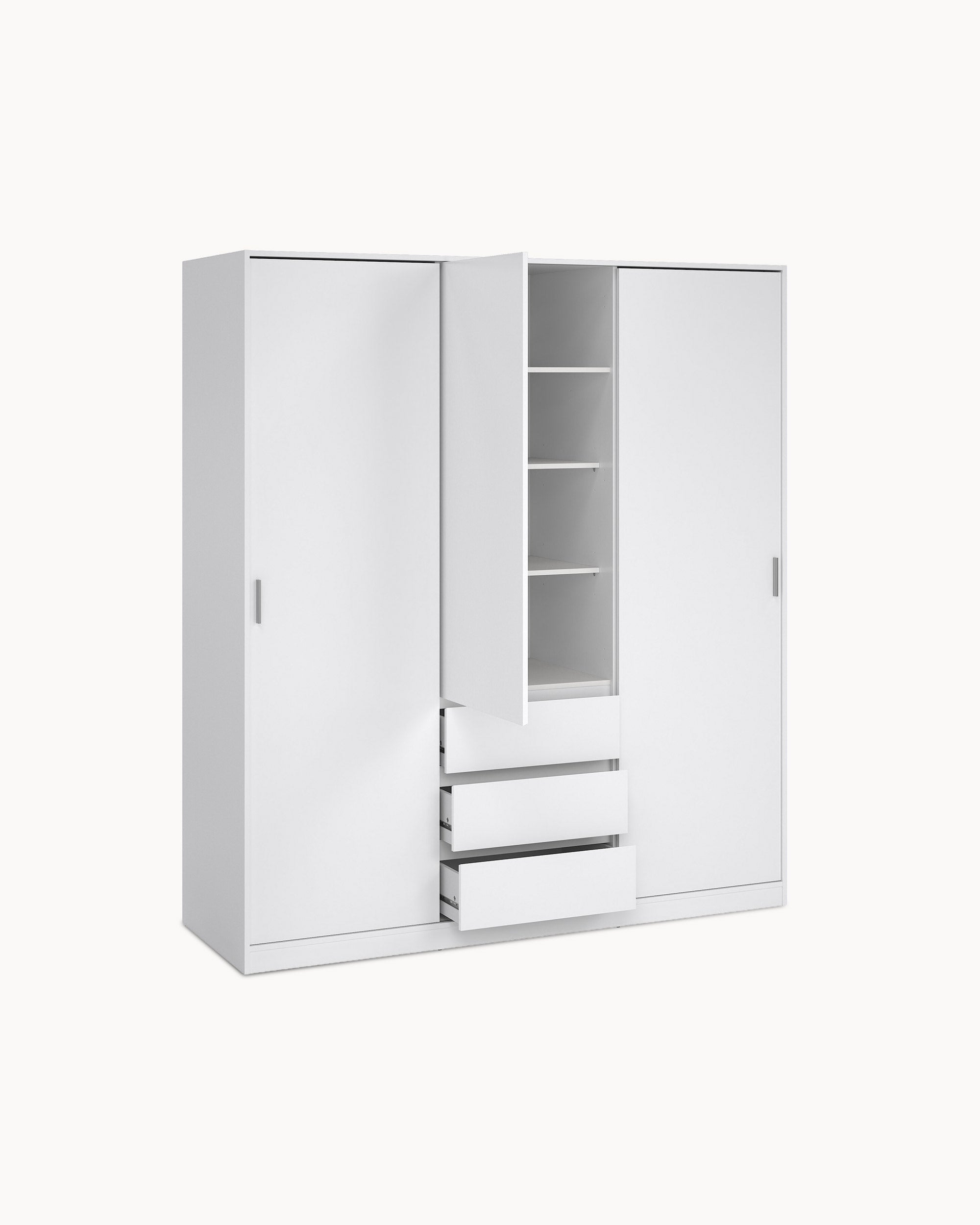 Roupeiro NEW MATRIX SHINY com 3 portas e 3 gavetas