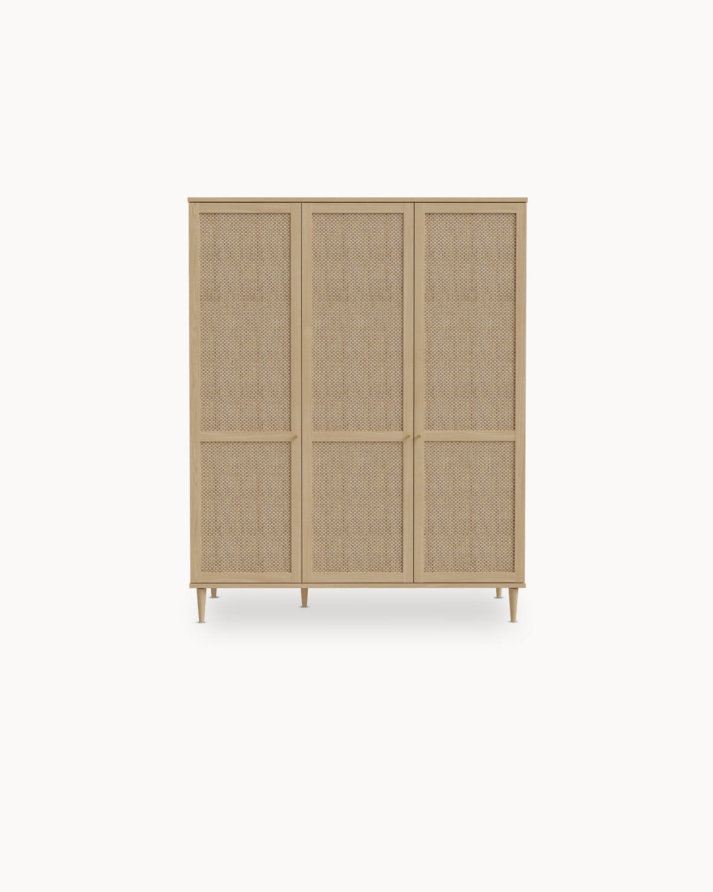 VIMEA wardrobe in rattan and 3 doors