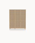 VIMEA wardrobe in rattan and 3 doors