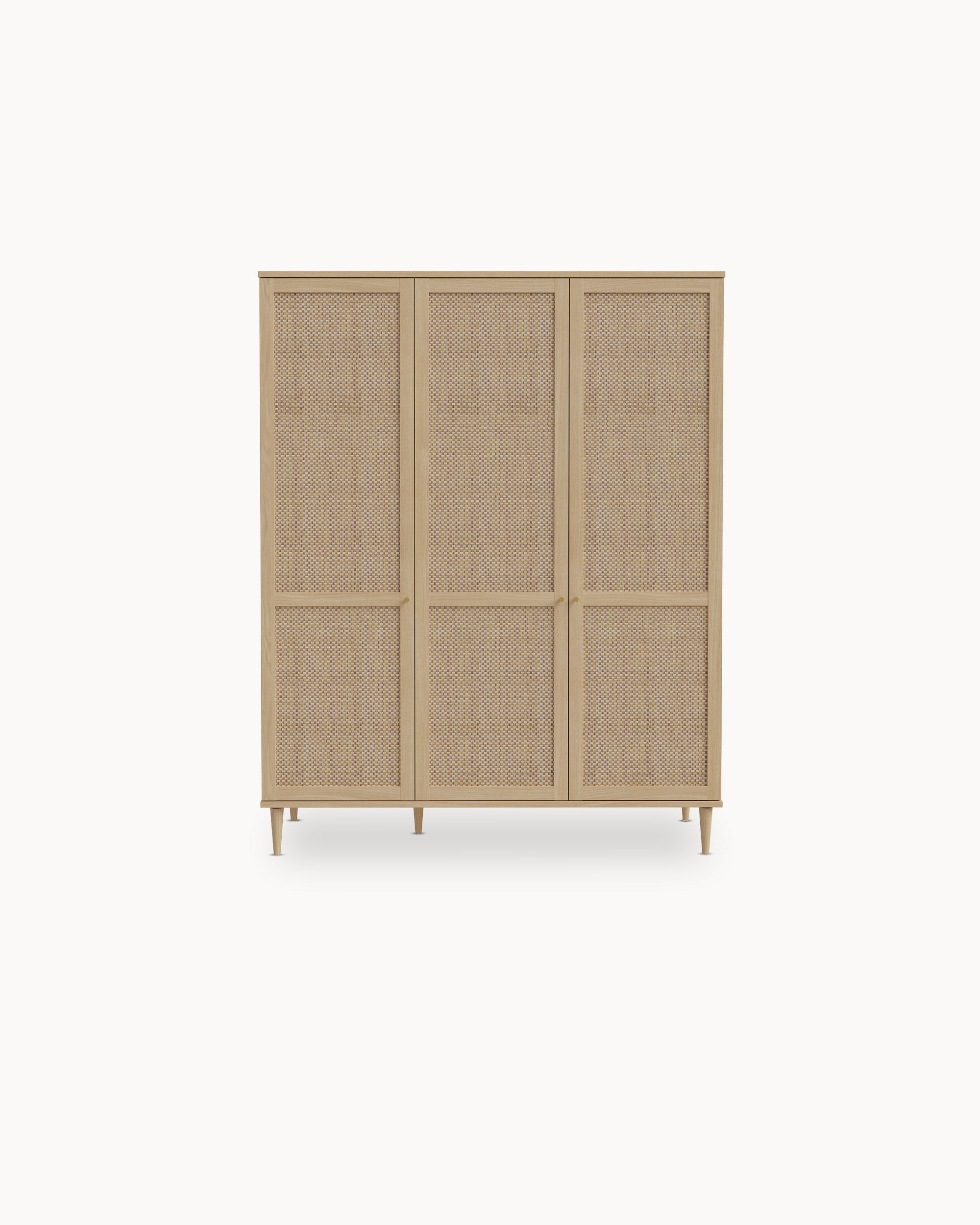VIMEA wardrobe in rattan and 3 doors