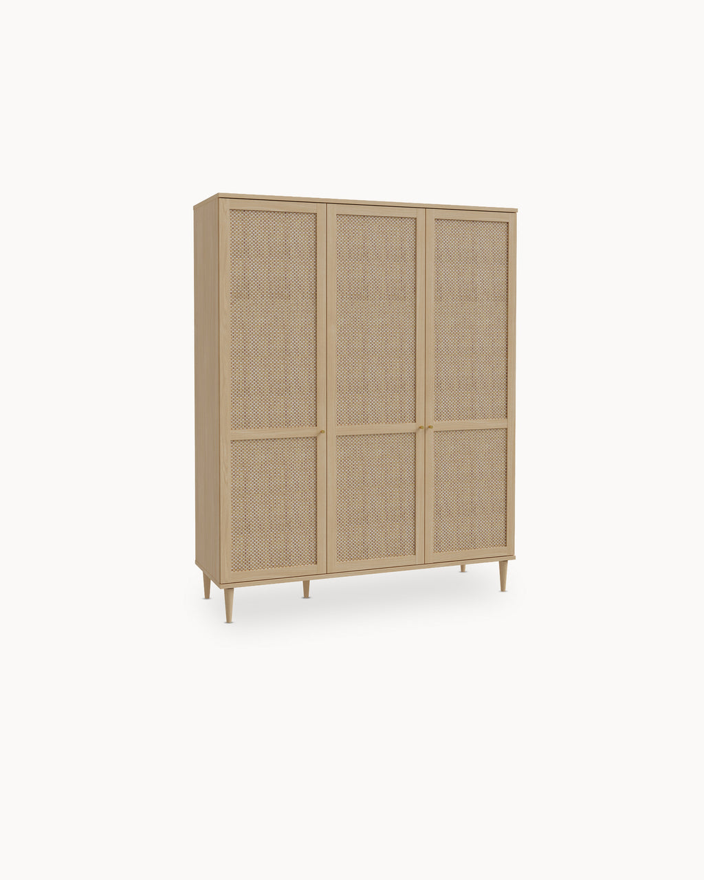 VIMEA wardrobe in rattan and 3 doors