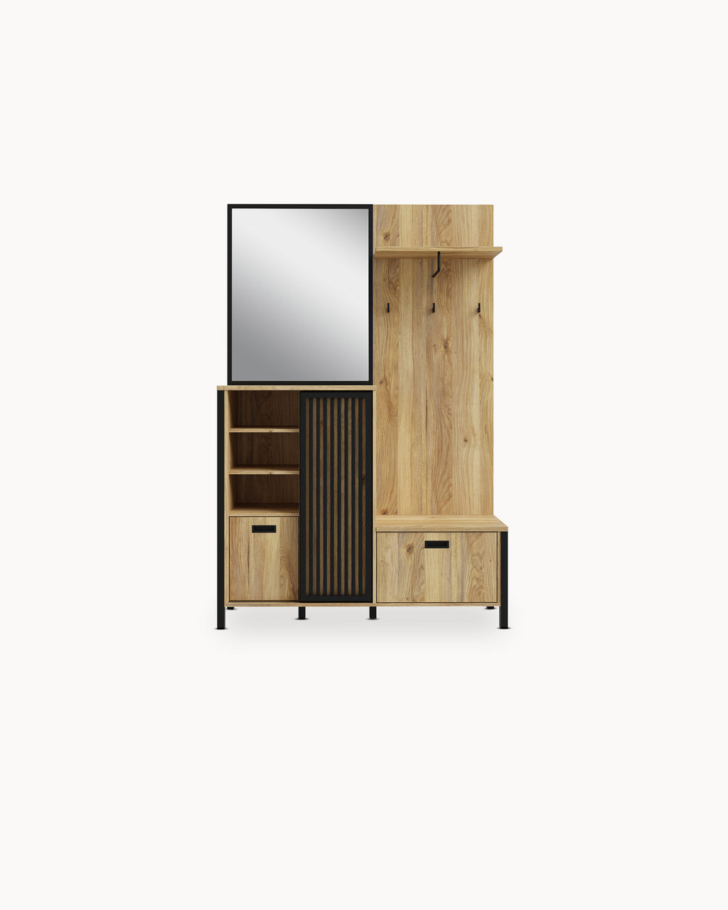 Mueble recibidor ATRIA con espejo y 3 puertas