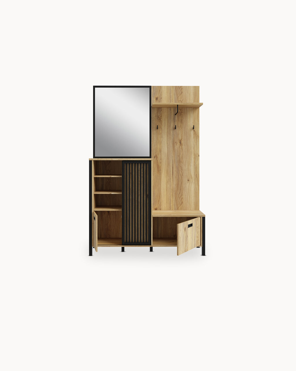 Mueble recibidor ATRIA con espejo y 3 puertas