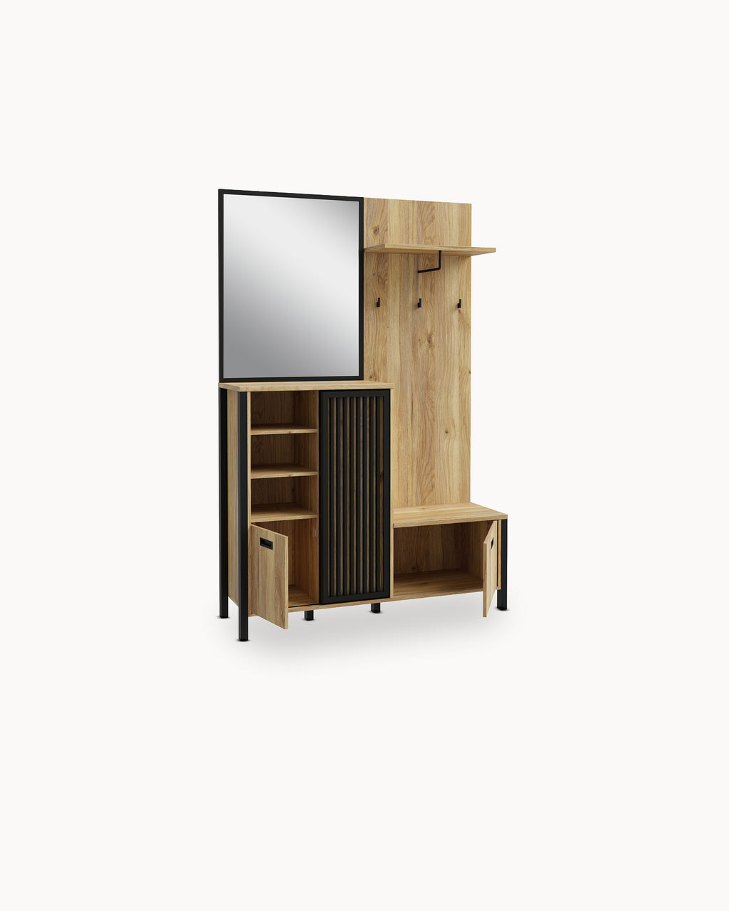 Mueble recibidor ATRIA con espejo y 3 puertas