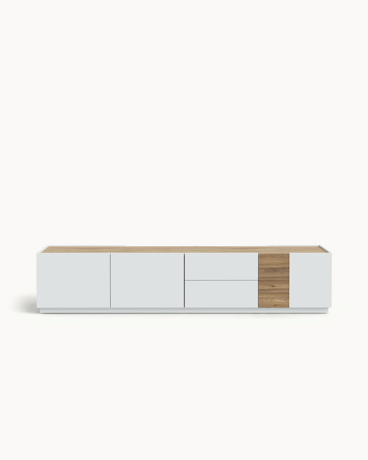 LINA TV unit with 3 doors and 2 drawers