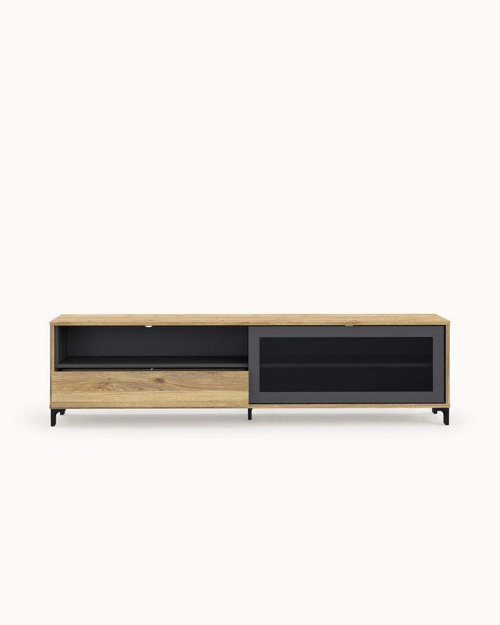 NERO TV unit with 1 door and 1 drawer