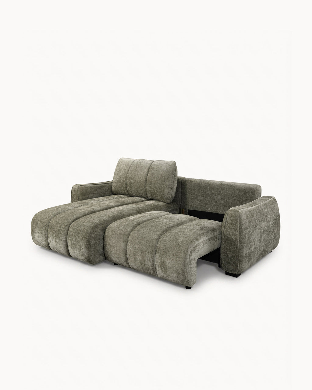 Sofá chaise longue reversível TANK com cama e baús