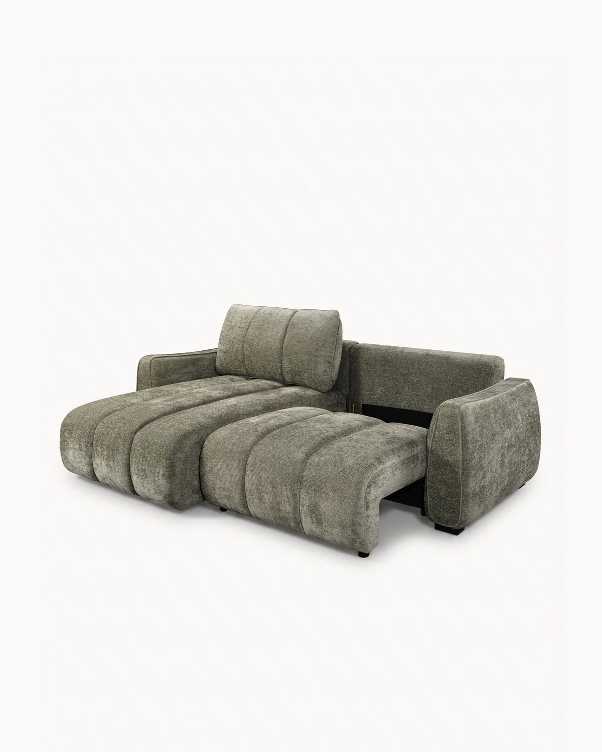 Sofá chaise longue reversível TANK com cama e baús