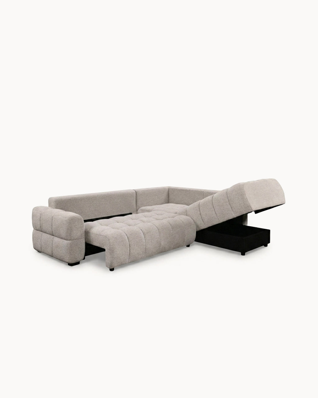 Sofá de canto MASHA com cama e baús