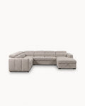 Sofá de canto VIKA com chaise longue,cama e baú