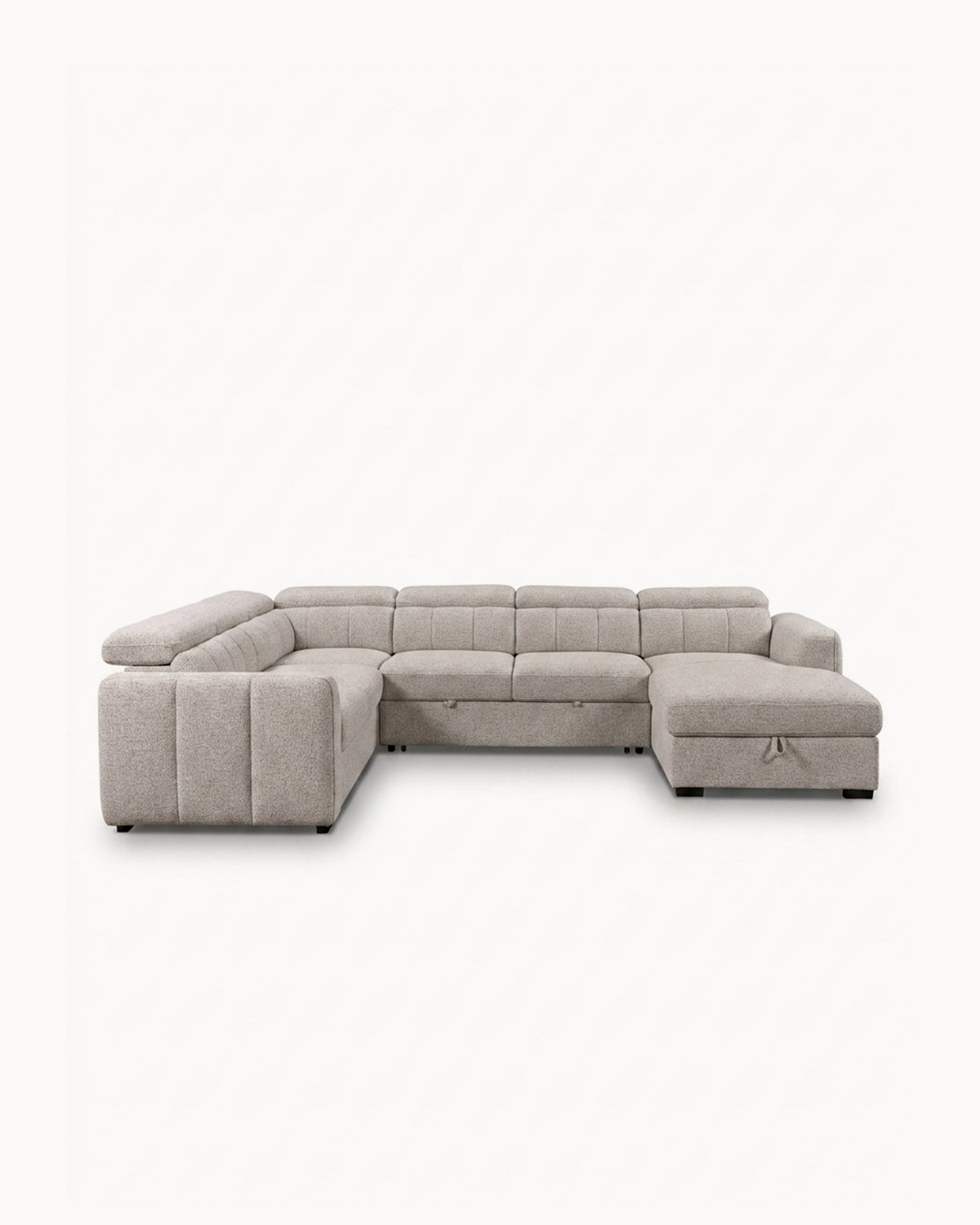 Sofá de canto VIKA com chaise longue,cama e baú