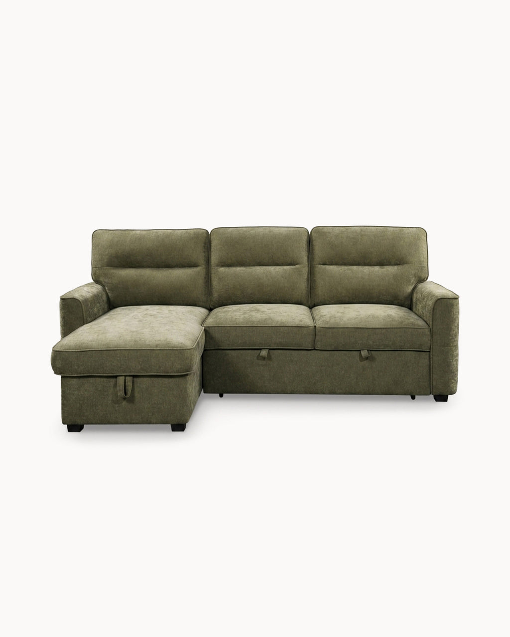 Sofá chaise lounge reversível POLINA com cama e baú