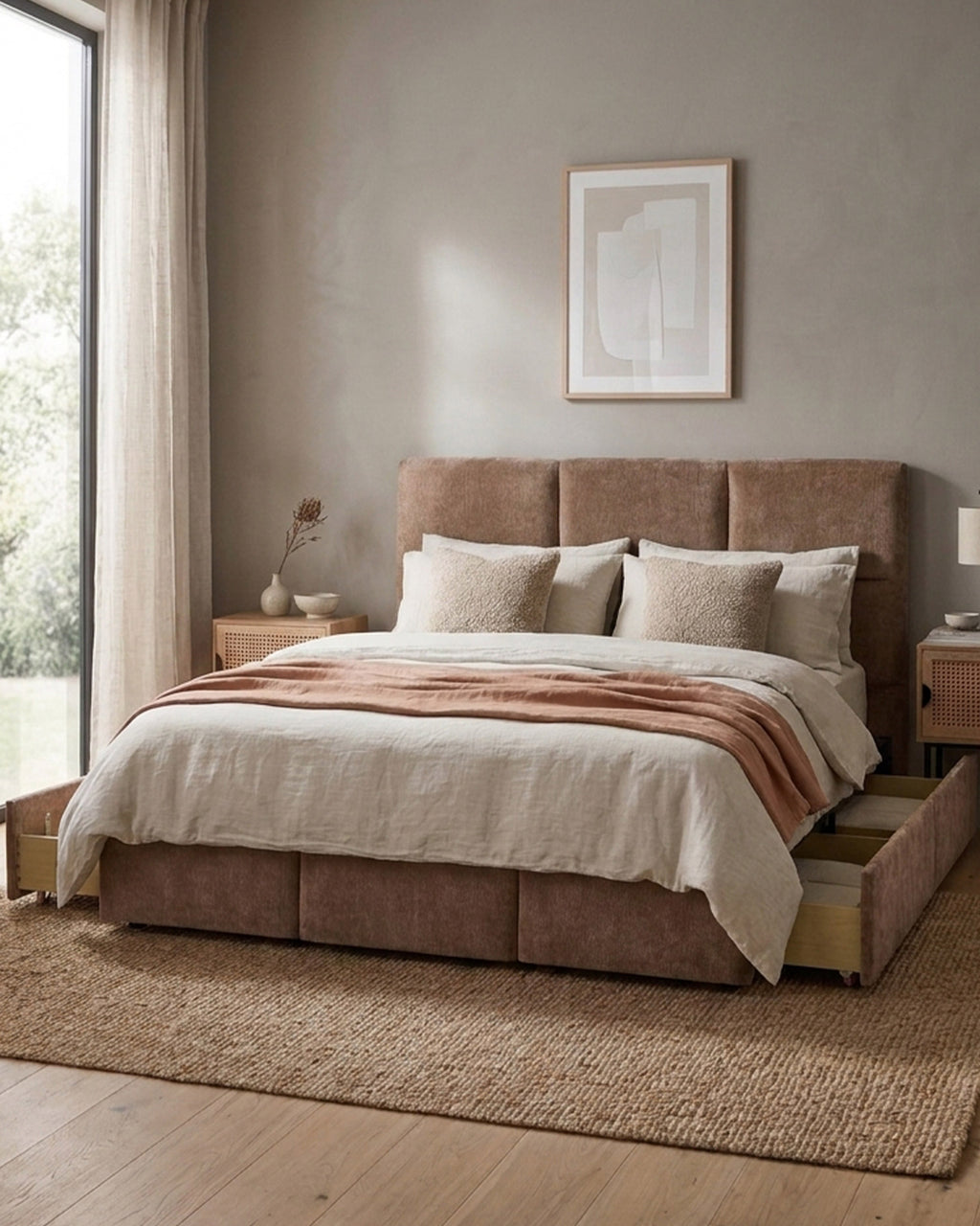 Cama de Casal MATCHA com gavetas
