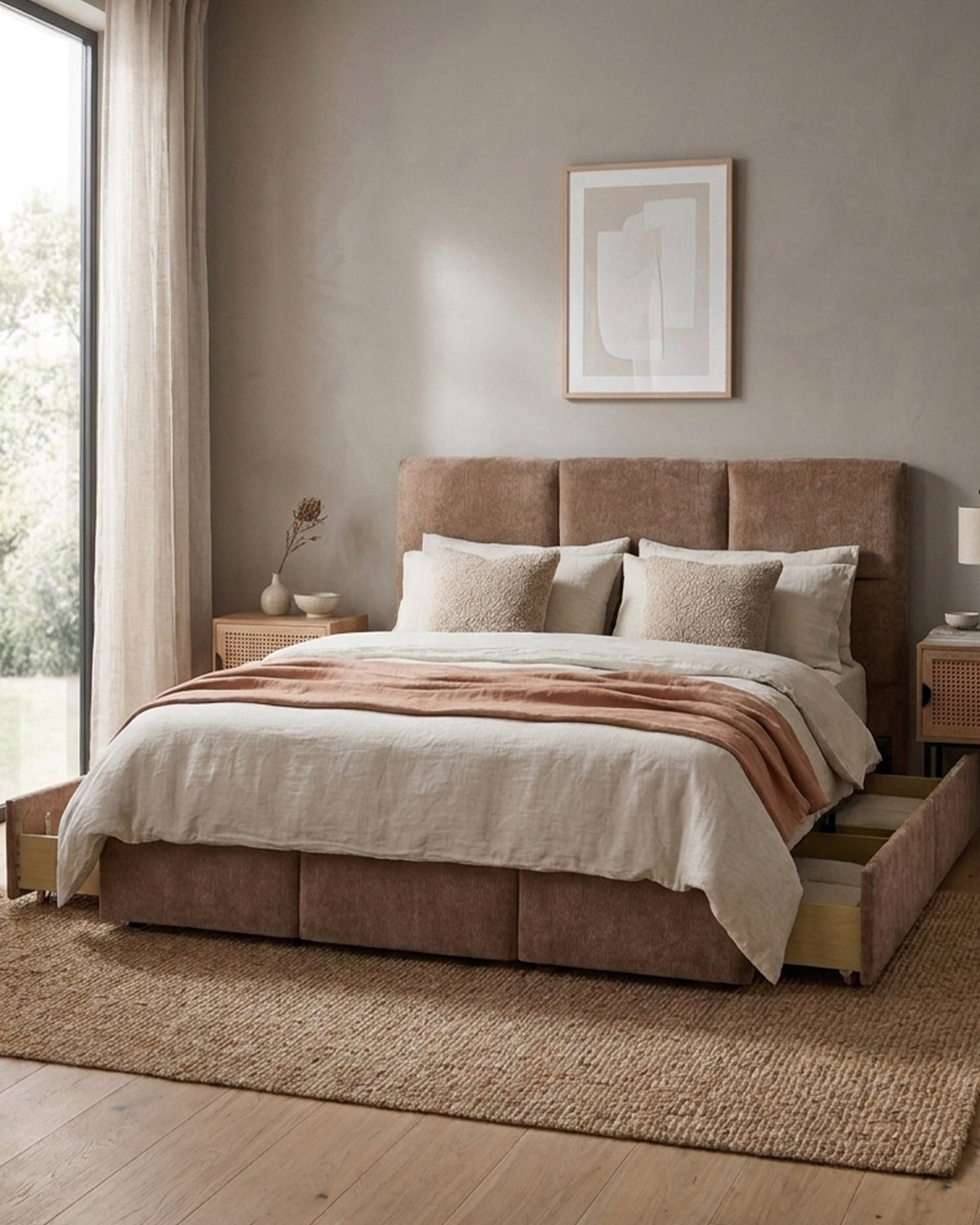 Cama de Casal MATCHA com gavetas