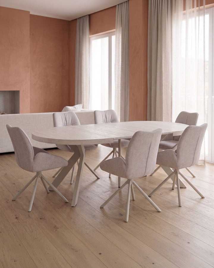 Mesa redonda extensível CHRISTAL (150-300cm)