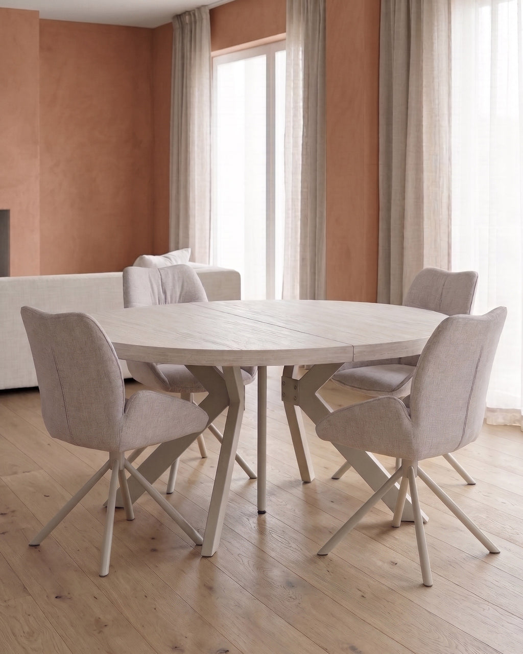 Mesa redonda extensível CHRISTAL (150-300cm)