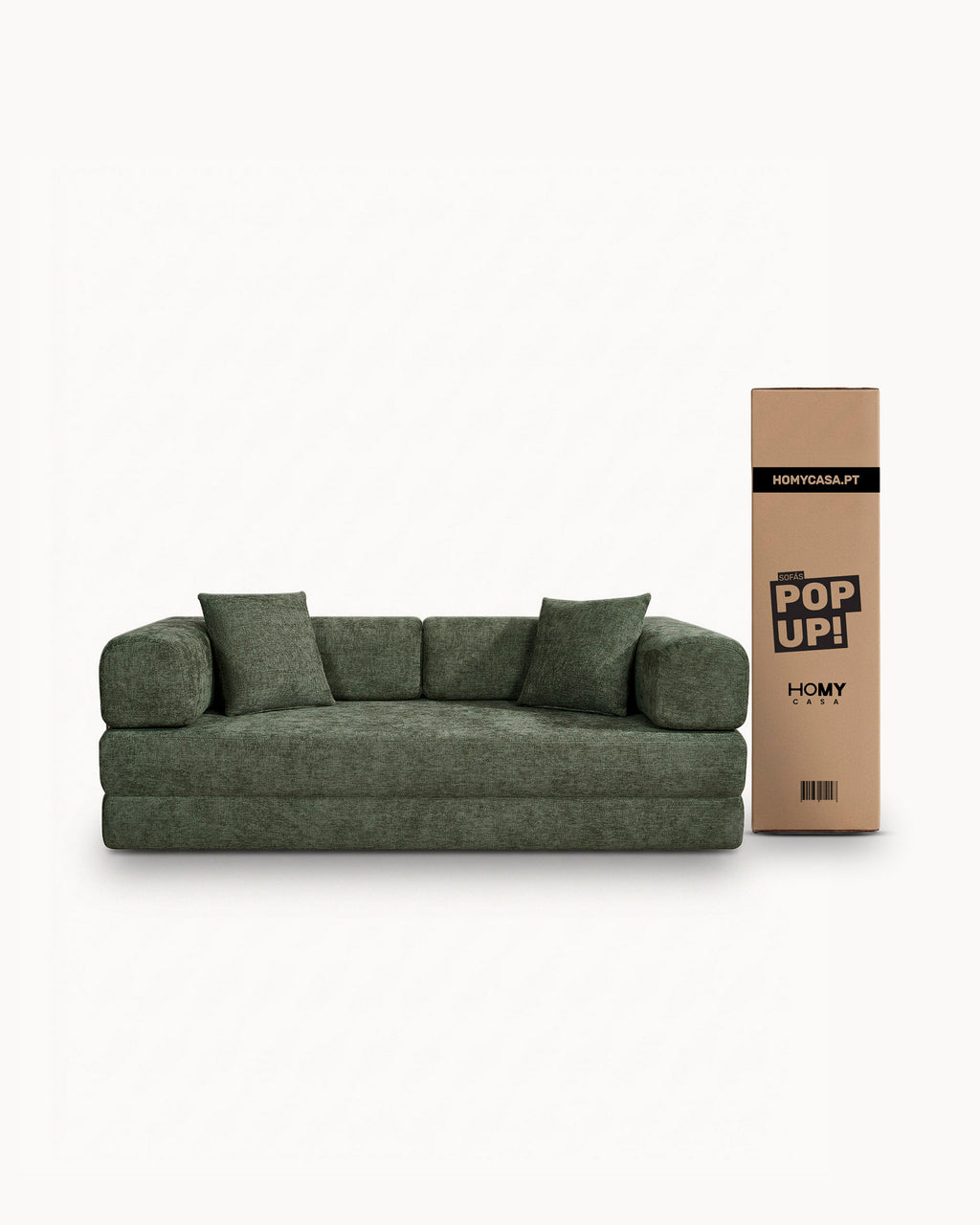 Sofás POP UP! Sofá 3 lugares OPEN com cama embalado a vácuo