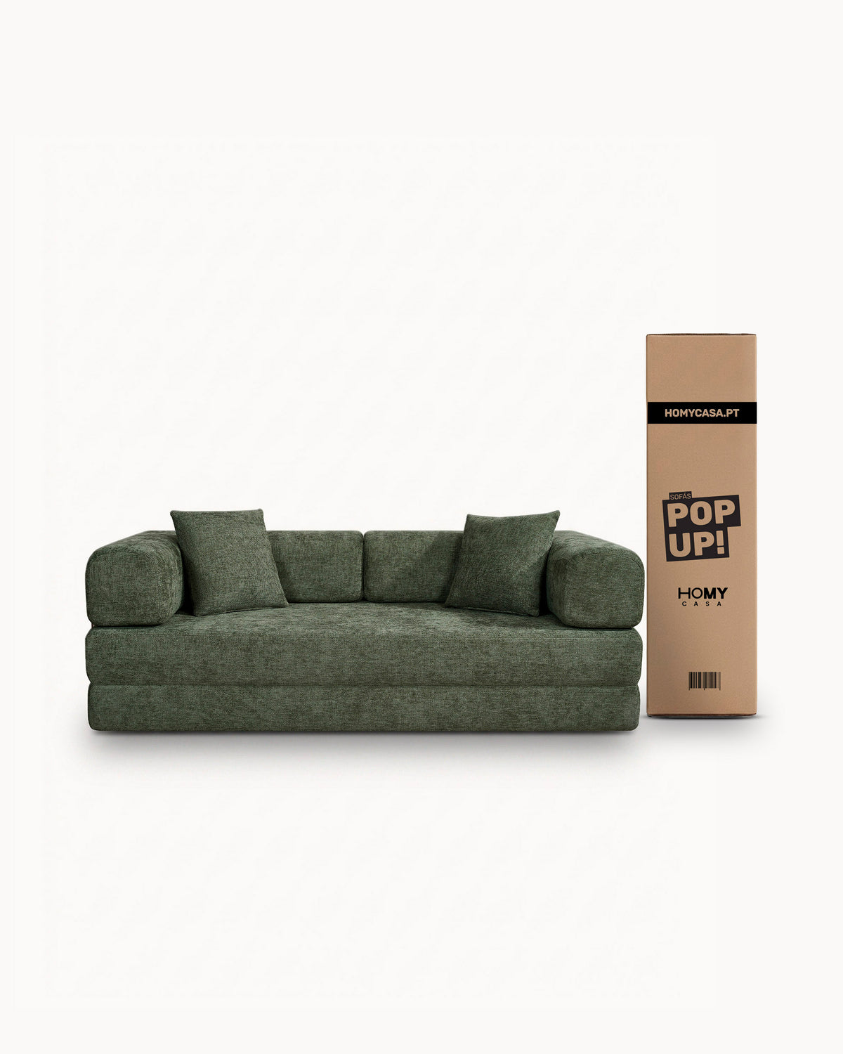 Sofás POP UP! Sofá 3 lugares OPEN com cama embalado a vácuo