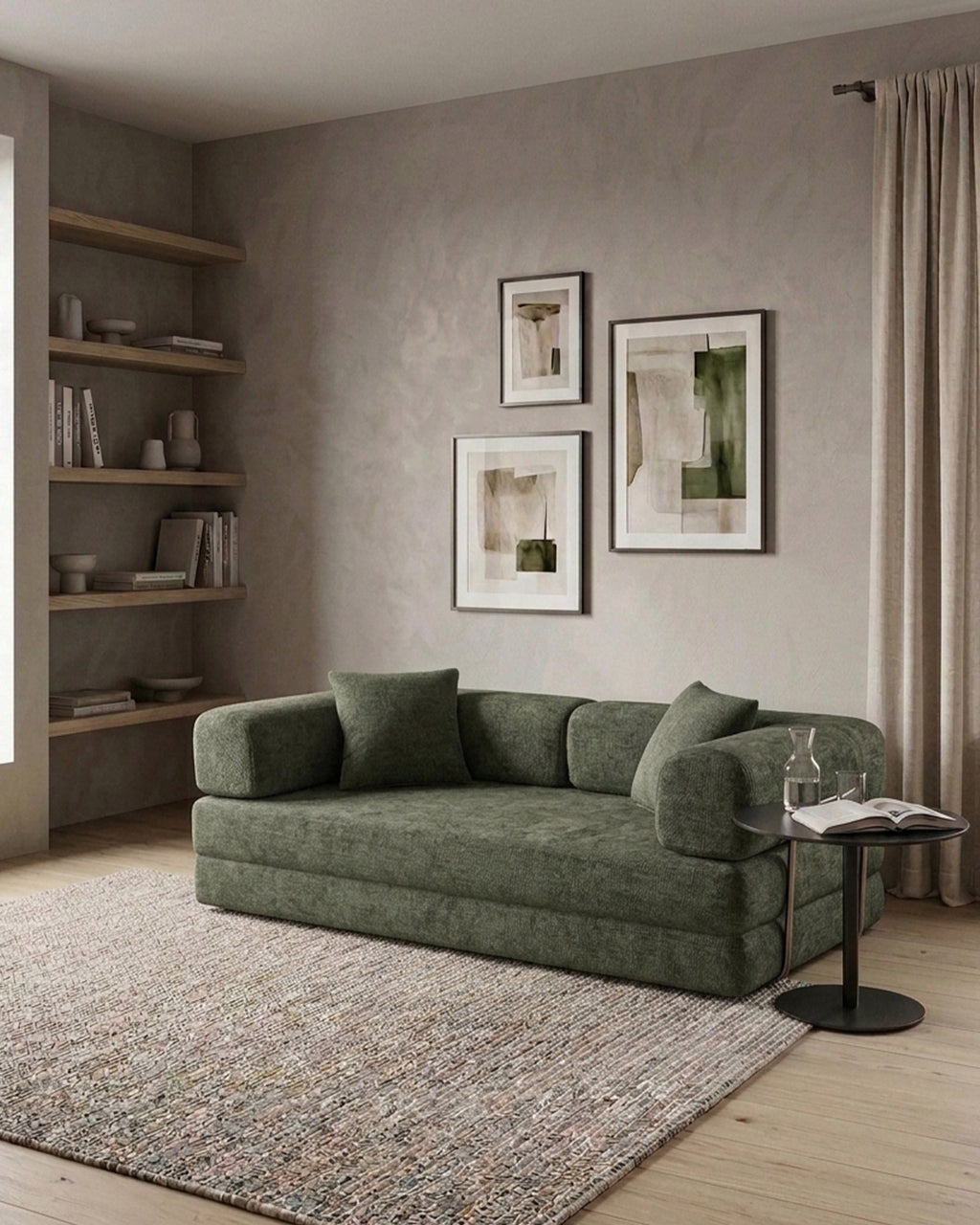 Sofás POP UP! Sofá 3 lugares OPEN com cama embalado a vácuo