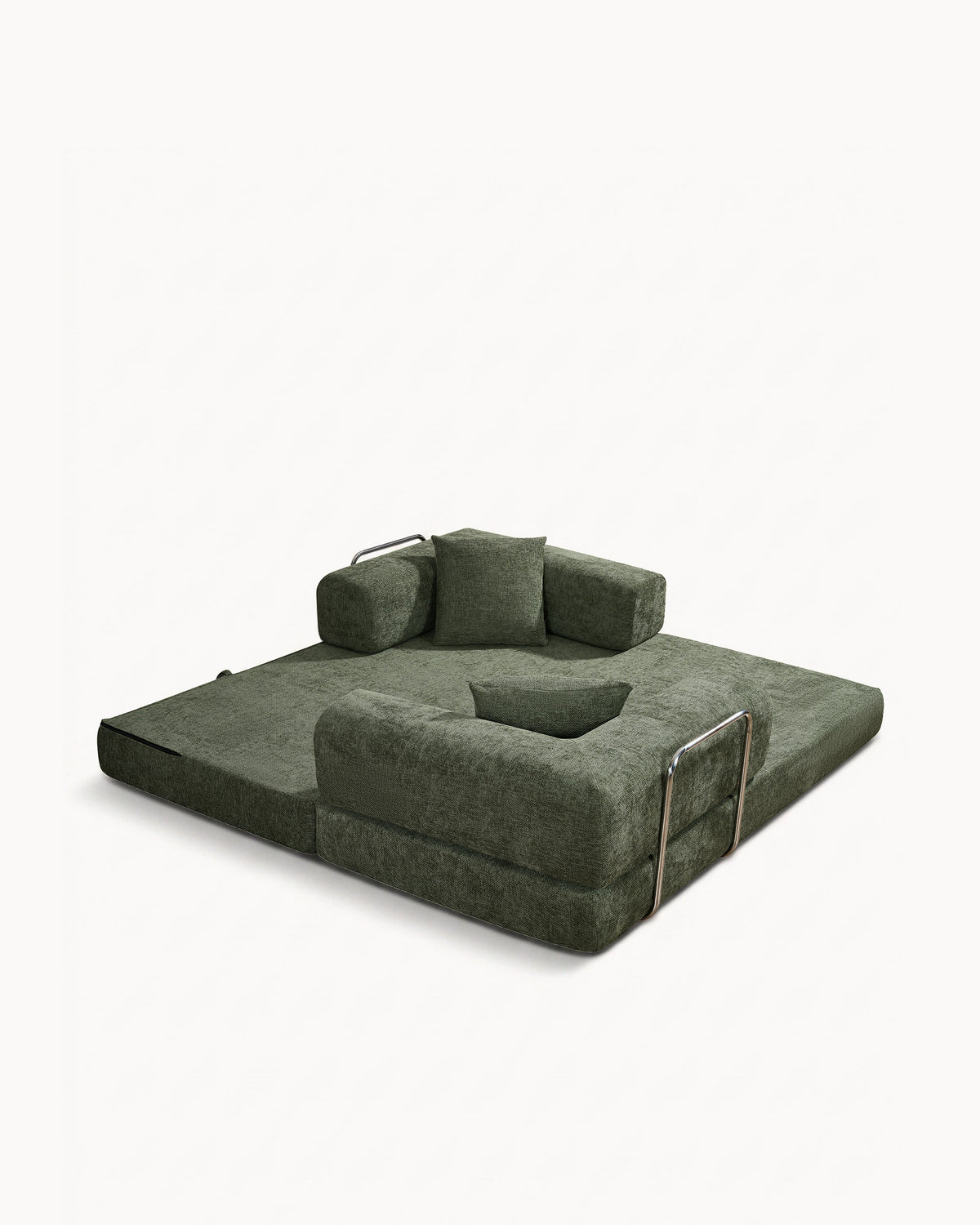 Sofás POP UP! Sofá 3 lugares OPEN com cama embalado a vácuo