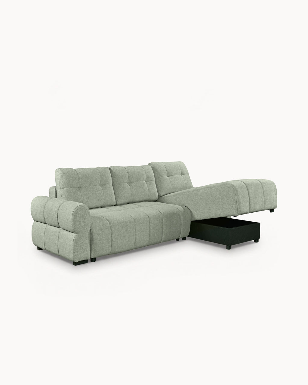 Sofá chaise longue RAYLA con cama y arcón