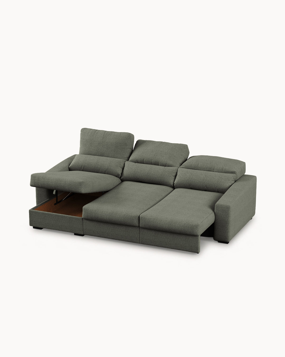 ALABAMA reversible chaise longue sofa with bed and storage box