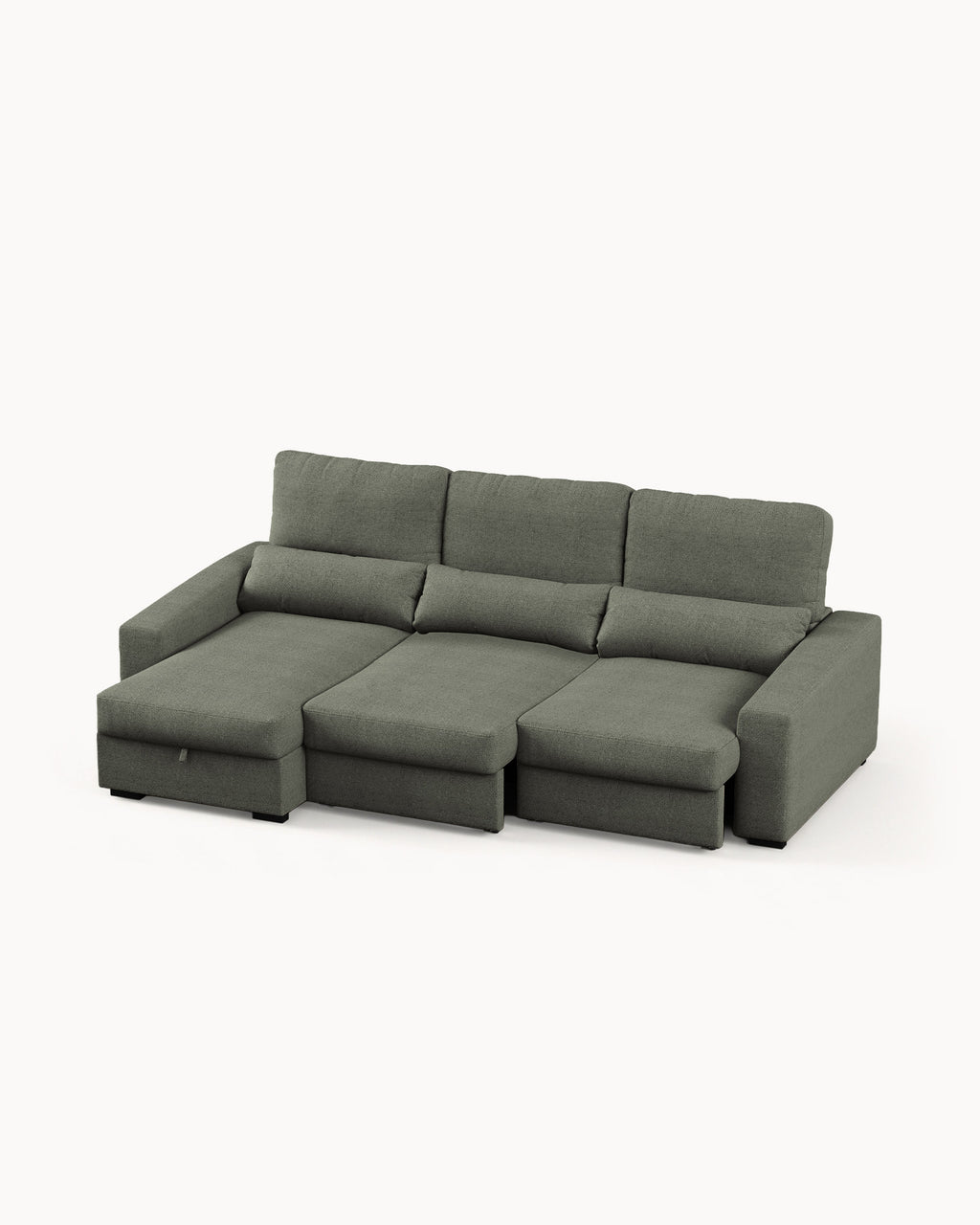 ALABAMA reversible chaise longue sofa with bed and storage box