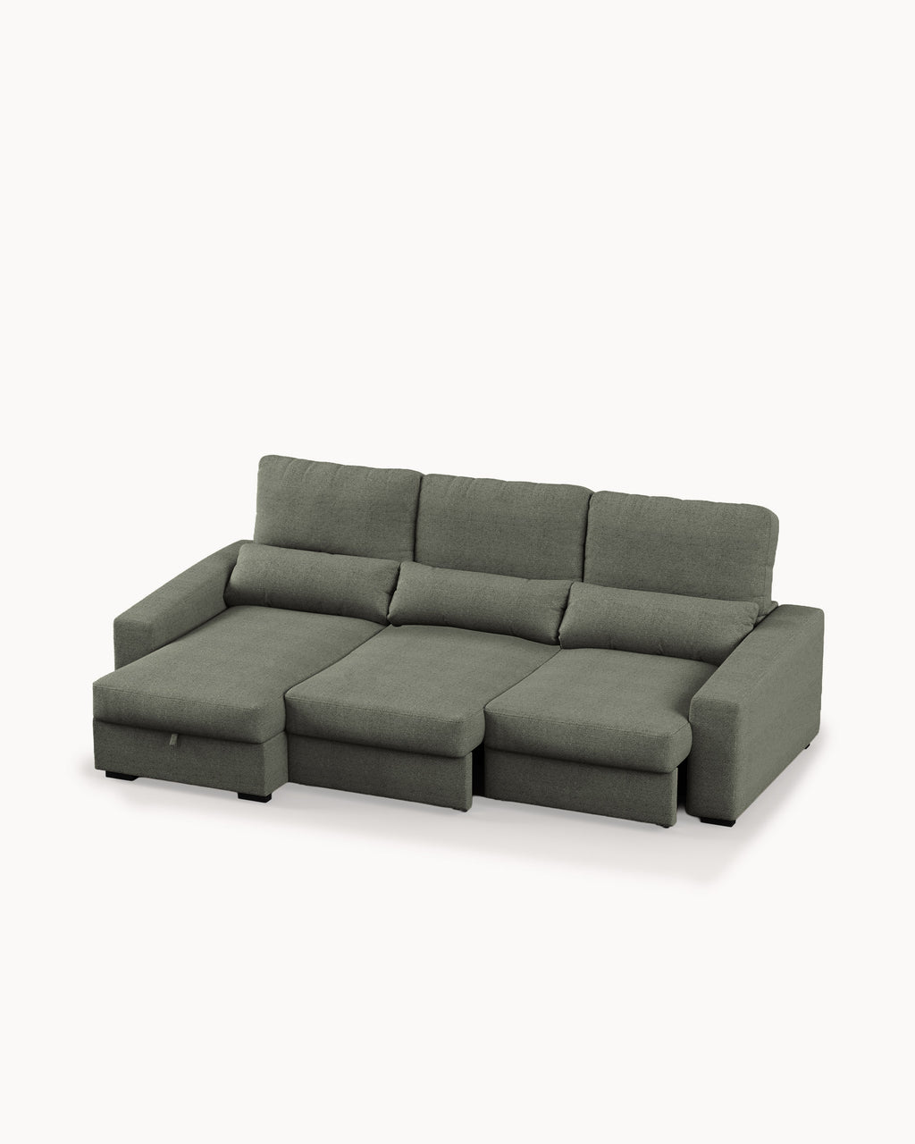 ALABAMA reversible chaise longue sofa with bed and storage box