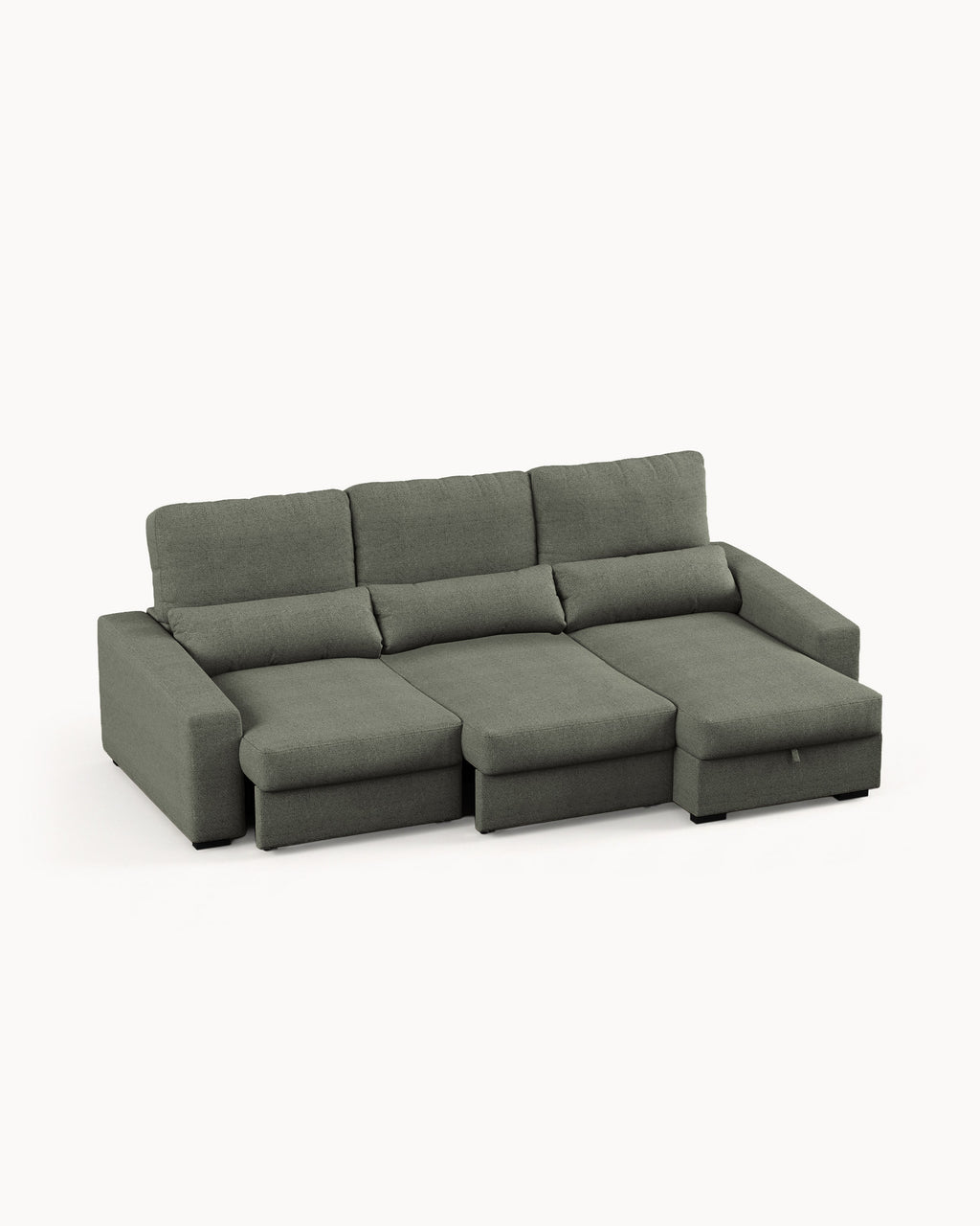ALABAMA reversible chaise longue sofa with bed and storage box