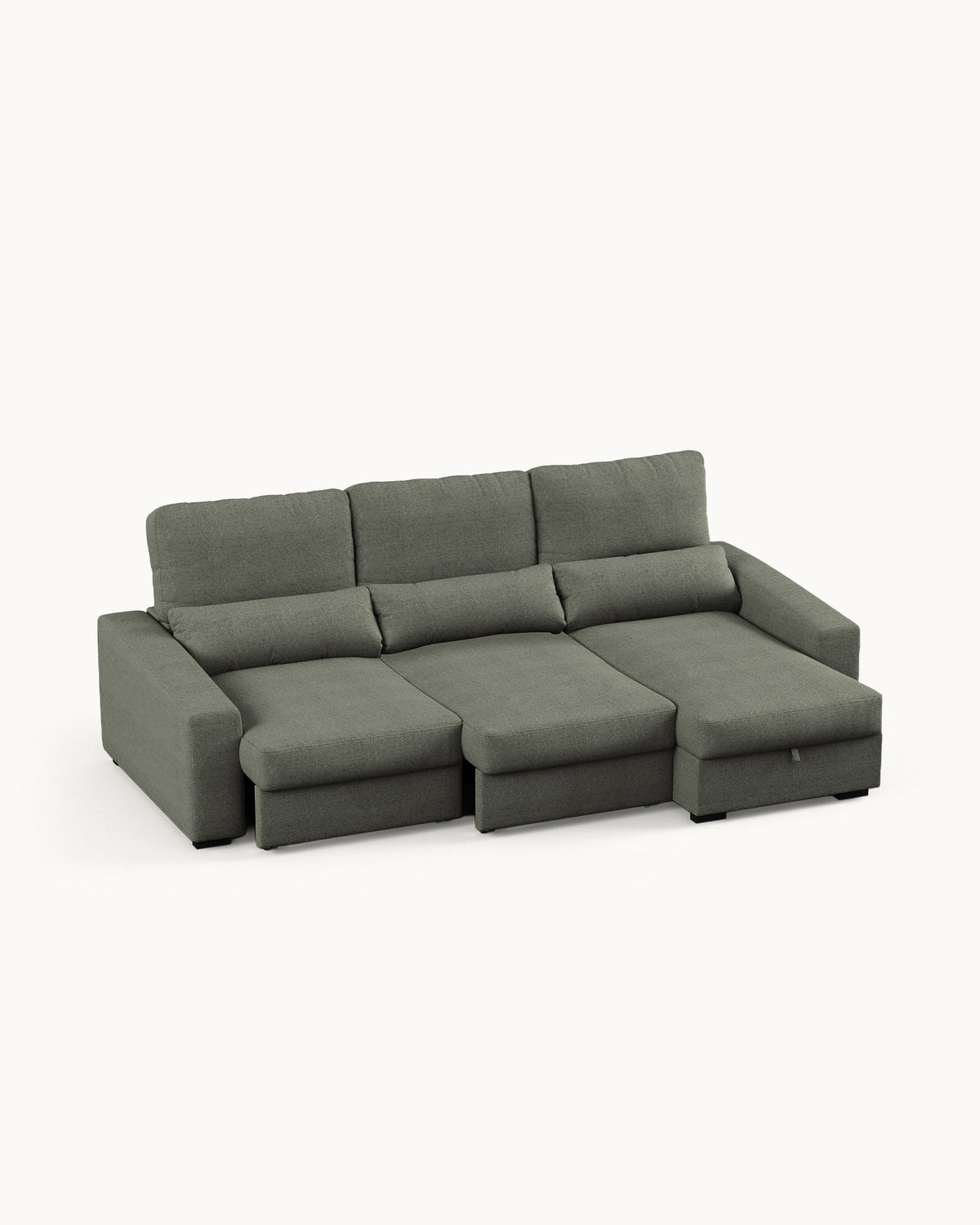ALABAMA reversible chaise longue sofa with bed and storage box