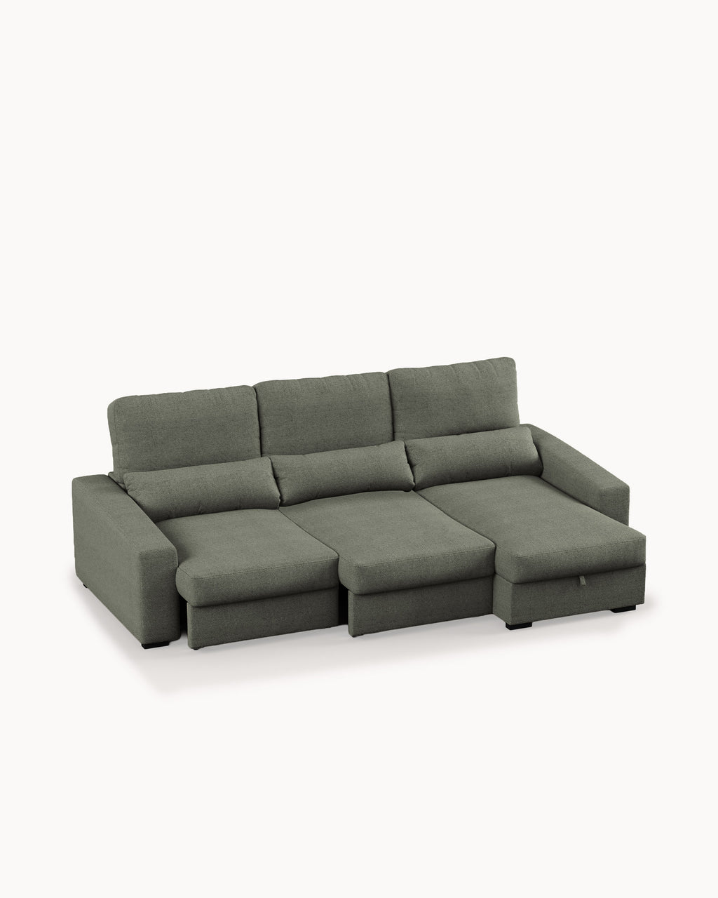 ALABAMA reversible chaise longue sofa with bed and storage box